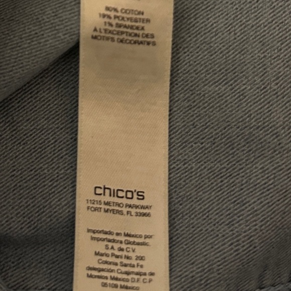 Platinum by Chico’s Pearl Embellished Denim Vest Size 2 (12/14) - Picture 6 of 6